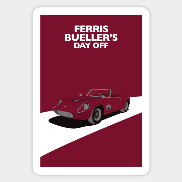 Ferris Bueller's Day Off film print Sticker by Phil Shelly Creative